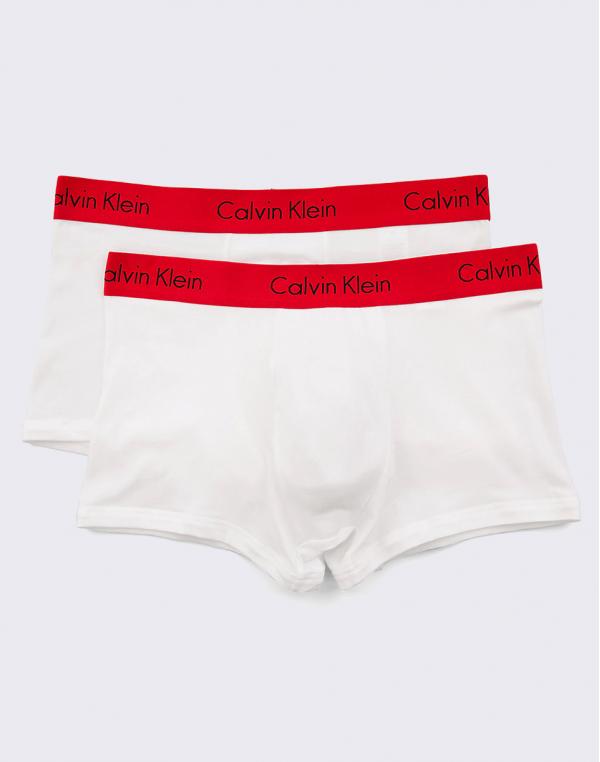 Calvin Klein 2P Trunk White/Red L