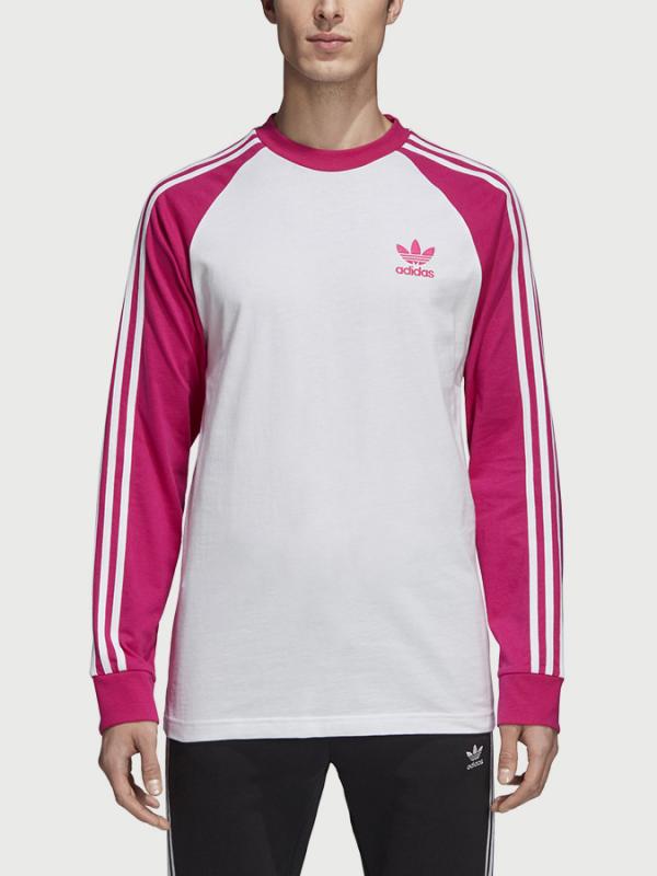 Tričko adidas Originals 3-Stripes Ls T Bílá