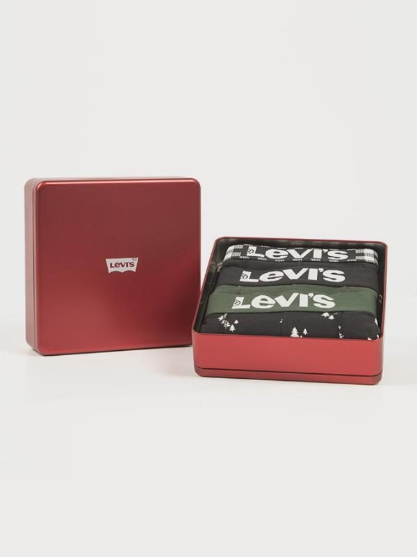 Boxerky LEVI'S 200Sf Giftbox Christmas Boxer Brief 3 Pack Barevná