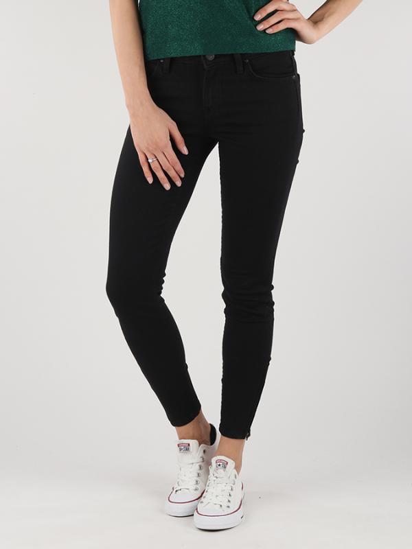 Džíny Lee Scarlett Cropped Black Rinse Černá