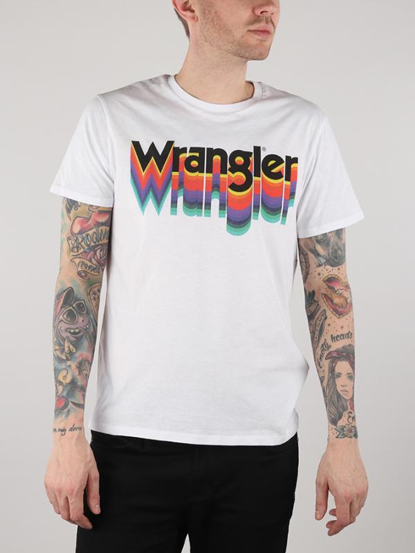 Tričko Wrangler Logo Tee White Bílá