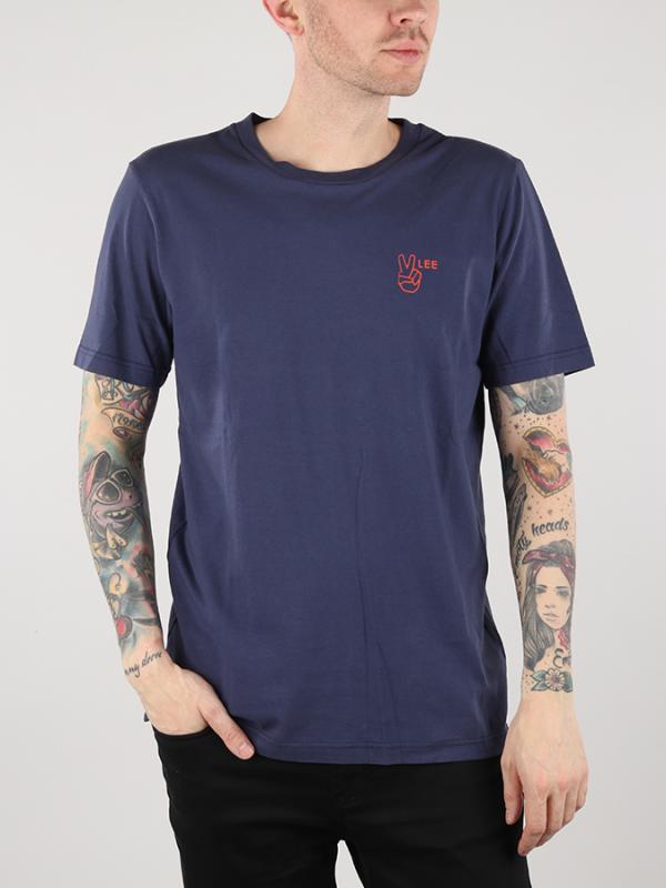 Tričko Lee Tee Dusk Blue Modrá