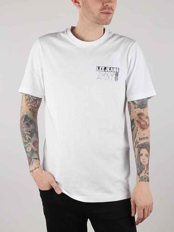 Tričko Lee Graphic Tee White Bílá