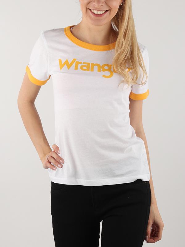 Tričko Wrangler Retro Kabel Tee Artisan\'S Gold Bílá