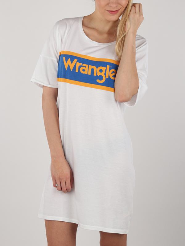 Šaty Wrangler B&Y Tee DreSS White Bílá