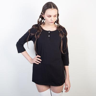 Jednobarevná Marshal Apparel Henllie Mid Sleeve Black