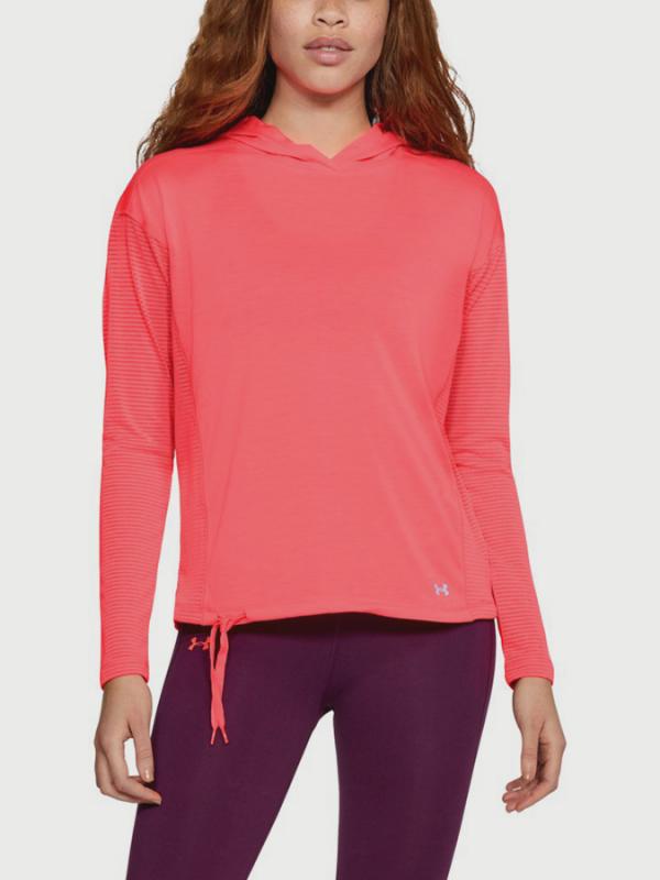 Tričko Under Armour Threadborne Hoody Růžová