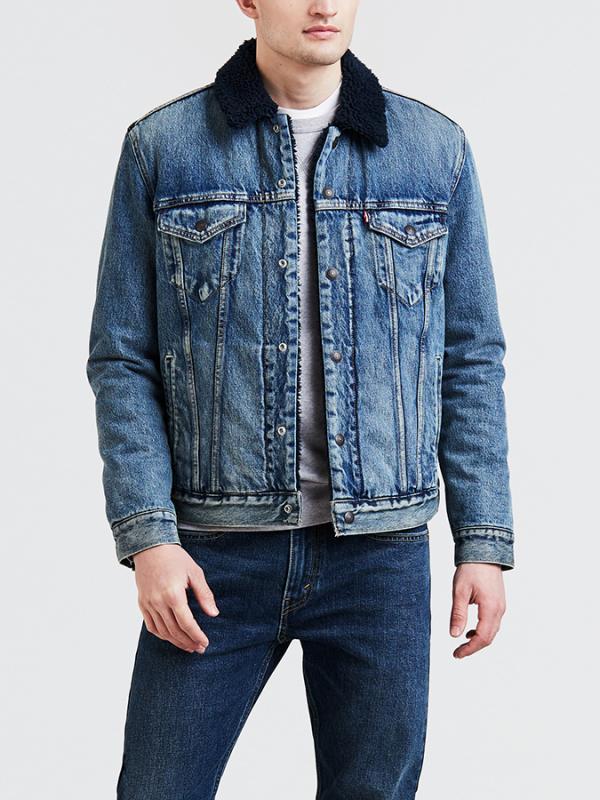 Bunda LEVI'S Type 3 Sherpa Trucker Indigo Lamb Modrá