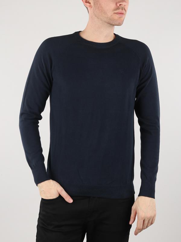 Svetr Wrangler Raglan Knit Total Eclipse Modrá