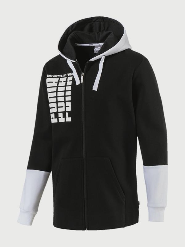 Mikina Puma Rebel Up FZ Hoody FL Černá