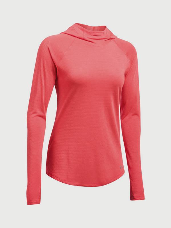 Mikina Under Armour Threadborne Streaker Hoodie Červená