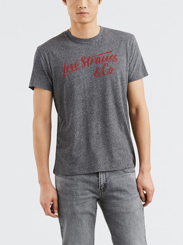 Tričko LEVI'S Wordmark Graphic Tee Wm SSNL Dark Phant Šedá