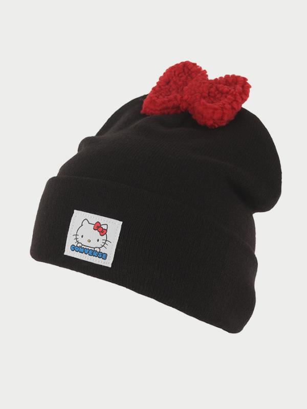 Čepice Converse Pom Beanie - Hello Kitty Černá