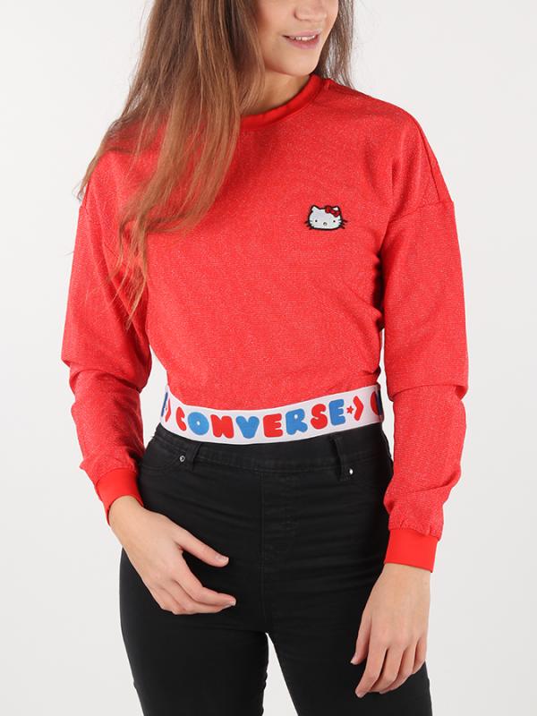 Tričko Converse W Ls Sport Tee -Hello Kitty Červená