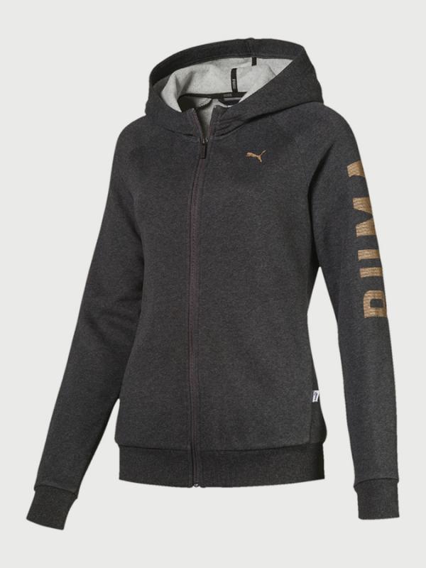 Mikina Puma ATHLETIC FZ Hoody FL Šedá
