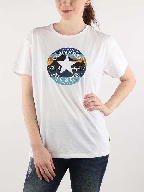 Tričko Converse W Mountain Club Relaxed Tee Bílá