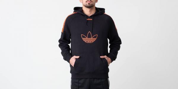 adidas Flock Trefoil Hoodie Black