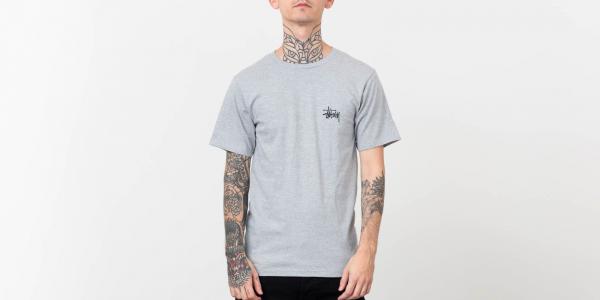 Stüssy Basic Tee Grey Heather