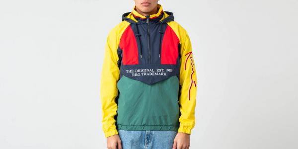 Karl Kani Block Windbreaker Jacket Green/ Navy/ Yellow/ Red