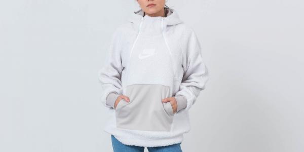 Nike Sportswear Sherpa Hoodie Off-White