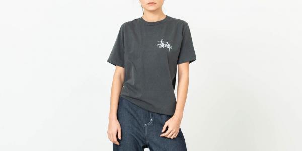 Stüssy Basic Logo Pig. Dyed Tee Black