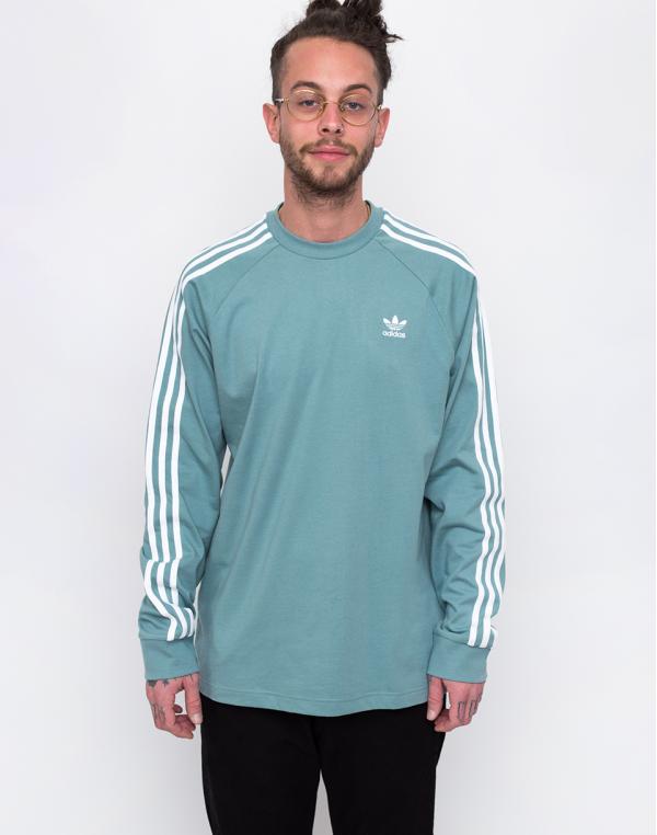 adidas Originals 3 Stripes LS Tee Vapour Steel L