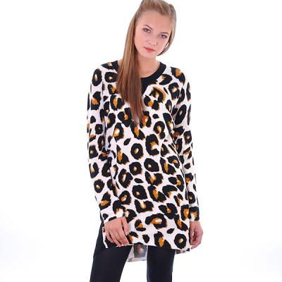 Svetr Somedays Lovin JAGGER LEOPARD PRINT KNIT DRESS leopard