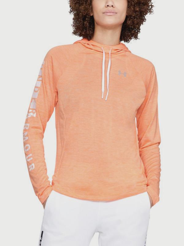 Tričko Under Armour Tech LS Hoody 2.0 - Graphic Oranžová
