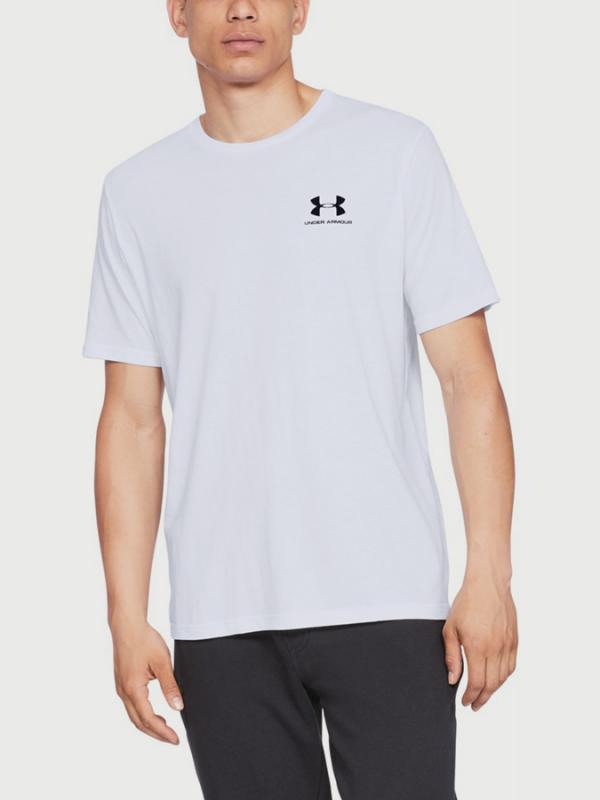 Tričko Under Armour Sportstyle Left Chest Ss Bílá