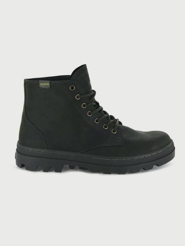 Boty Palladium Pallabosse Mid Olive Night/Beluga Zelená