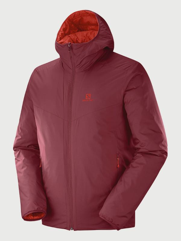 Bunda Salomon Drifter Loft Hoodie M Červená