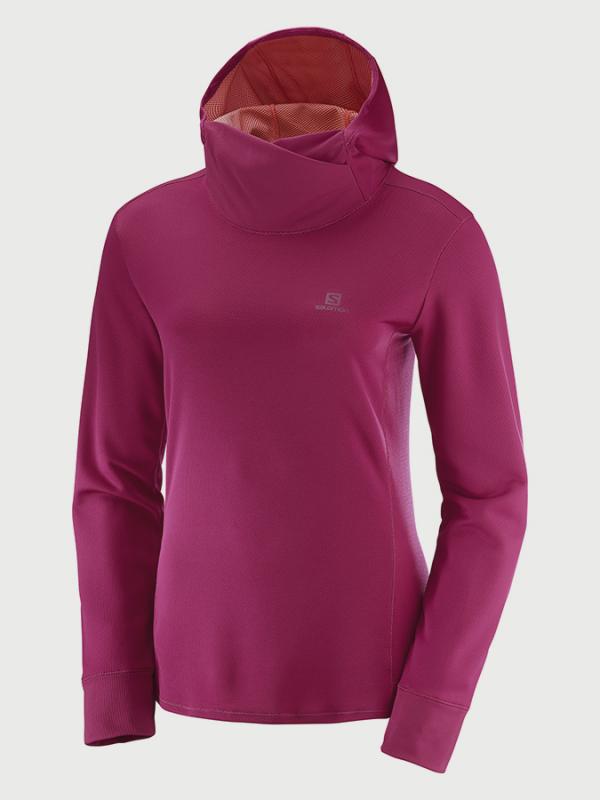 Bunda Salomon Agile Ls Hoodie W Růžová