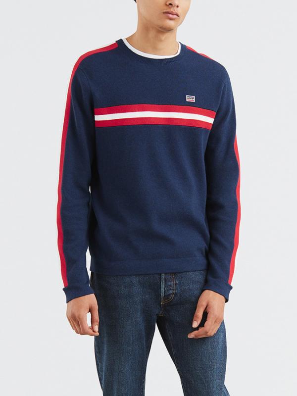 Mikina LEVI'S Crewneck Sport Sweater Sport Dress Blue Modrá