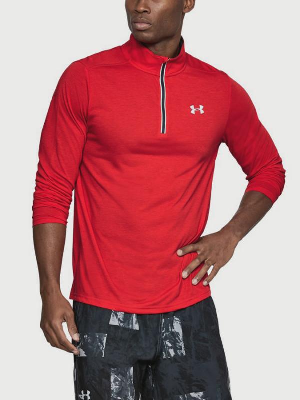 Tričko Under Armour Threadborne Streaker 1/4 Zip Červená