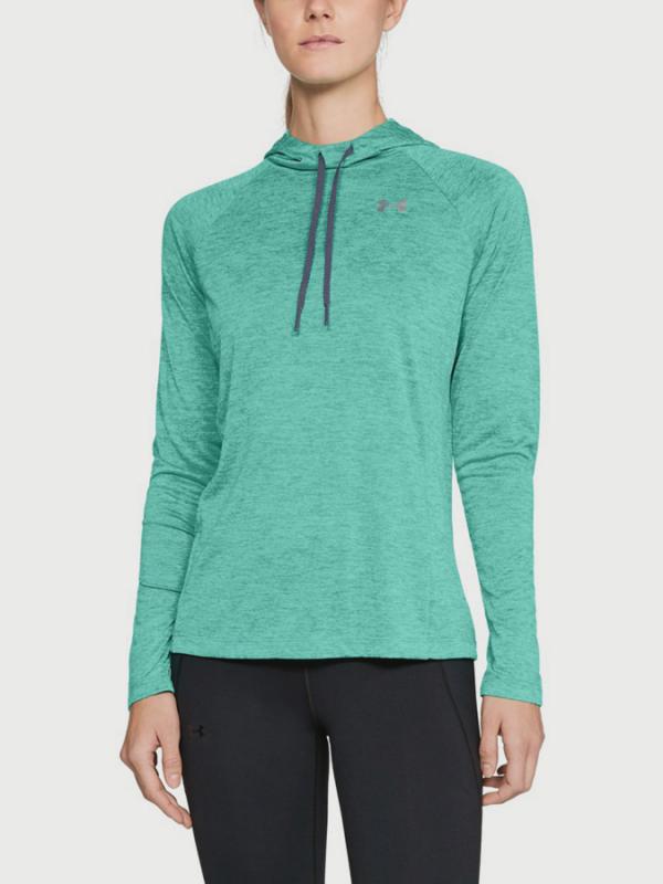 Tričko Under Armour Tech LS Hoody 2.0- Twist Zelená