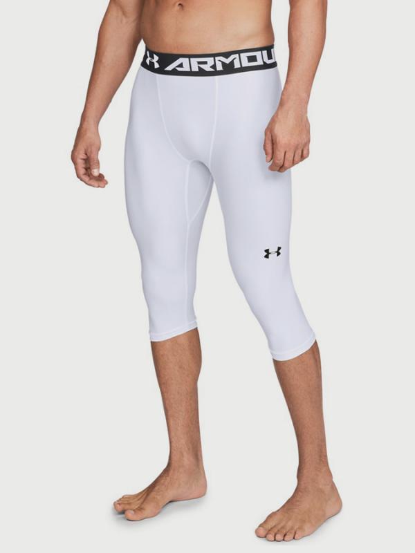 Kompresní legíny Under Armour Baseline Knee Tight Bílá