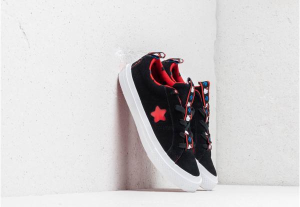 Converse x Hello Kitty One Star OX Black/ Fiery Red/ White