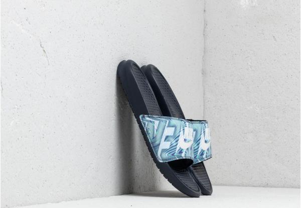 Nike Benassi Jdi Print Obsidian/ Summit White