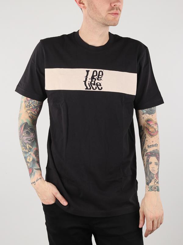 Tričko Lee Banner Tee Pitch Black Černá