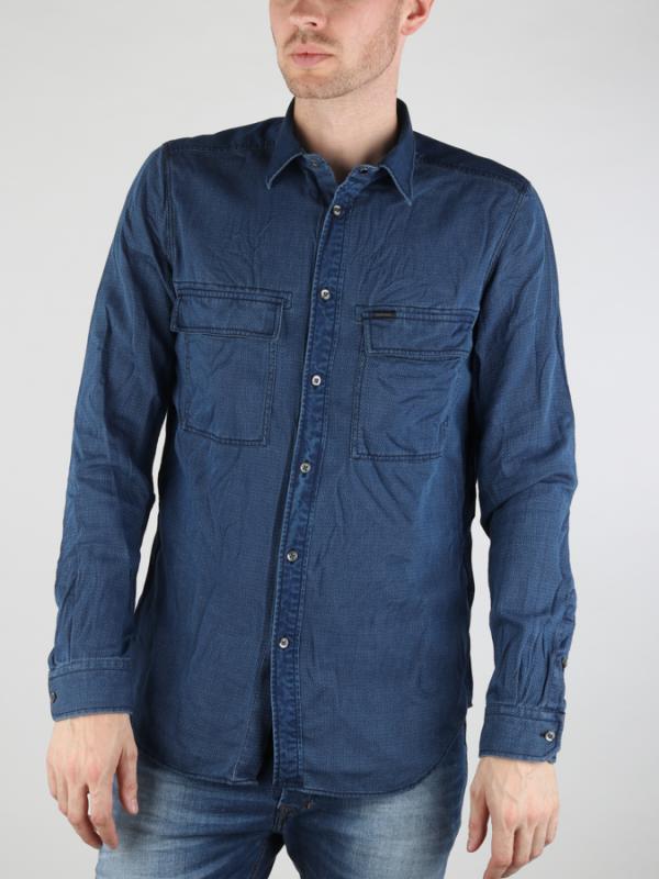 Košile Diesel HIN-D CAMICIA Modrá