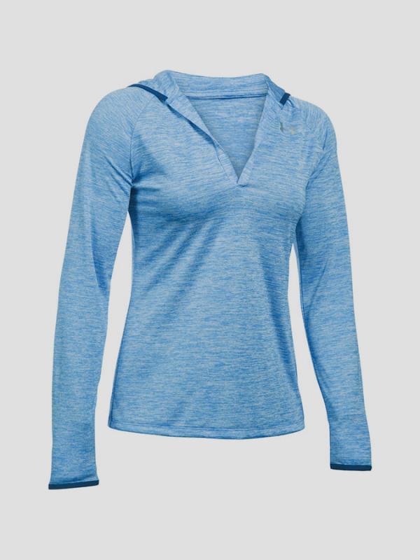 Mikina Under Armour Tech LS Hoody - Twist Modrá