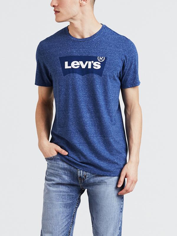 Tričko LEVI'S Housemark Graphic Tee Hm SSNL Tonal Flo Modrá