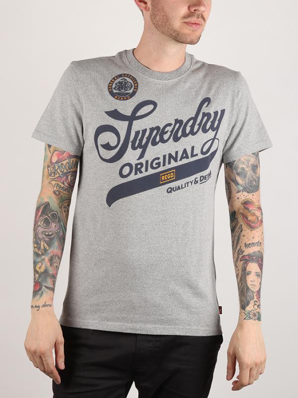 Tričko Superdry Quality And Detail Tee Šedá