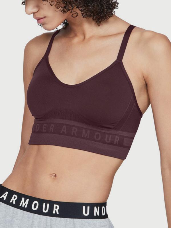 Kompresní podprsenka Under Armour Seamless Longline Bra Červená