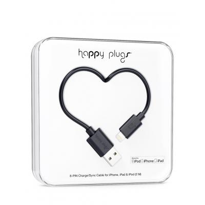 Happy Plugs Lightning to USB Charge/Sync Cable(2.0m) Black