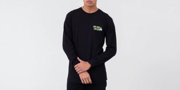 Stüssy One World Longsleeves Tee Black