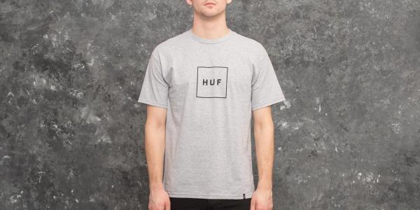 HUF Box Logo Shortsleeve Tee Grey Heather