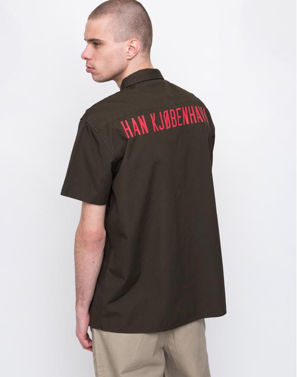 Han Kjøbenhavn Mist Shirt Olive Canvas S