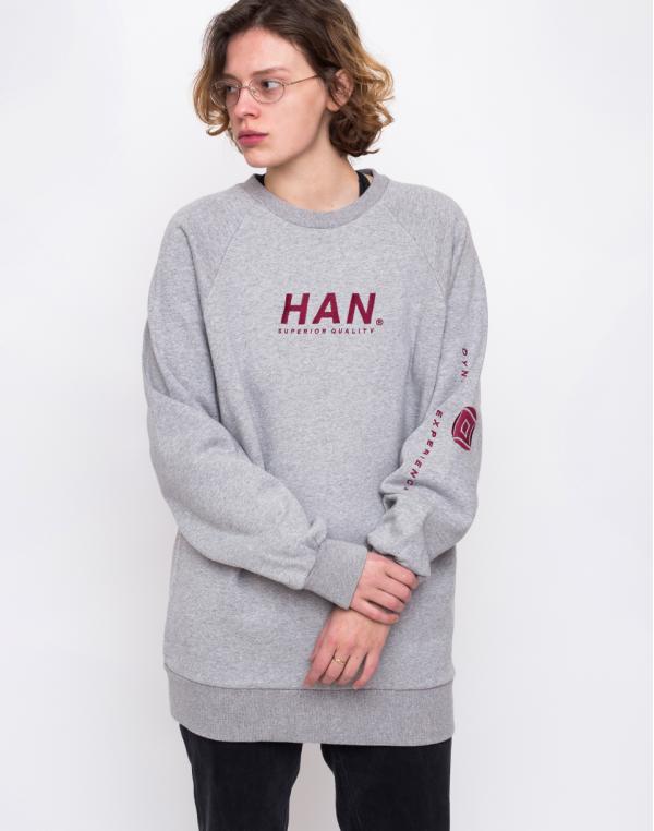 Han Kjøbenhavn Relaxed Crew Grey Melange M