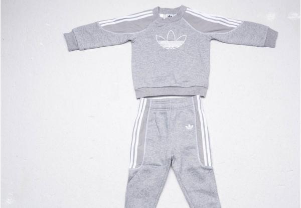 adidas Radkin Crewneck Sweatshirt Set Grey Heather/ White